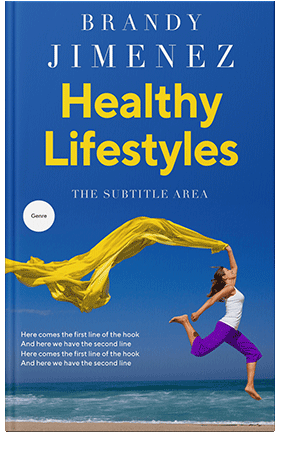 Pre Made Book Cover Fun Blue