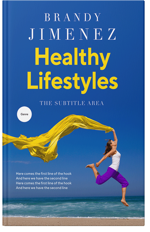 Front view of Premade Health & Dieting & Fitness Book Cover - Fun Blue
