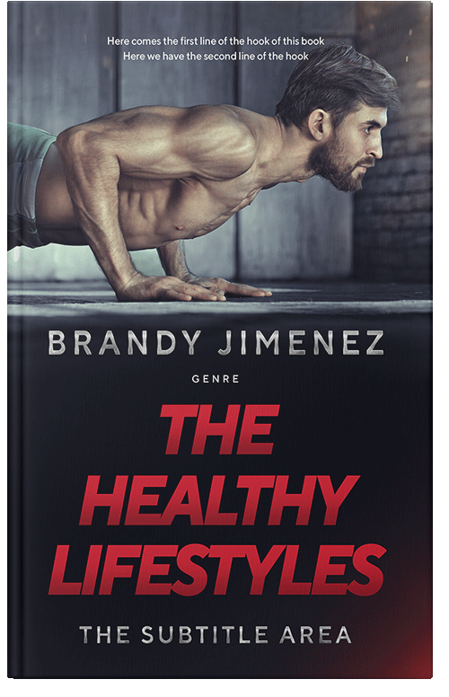Front view of Premade Health & Dieting & Fitness Book Cover - Steel Gray