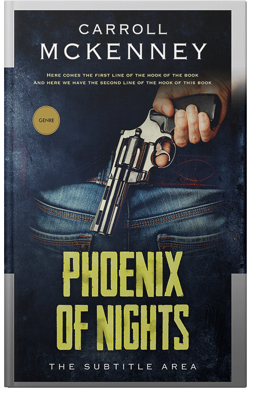 Front view of Premade Mystery & Thriller & Suspense Book Cover - Black