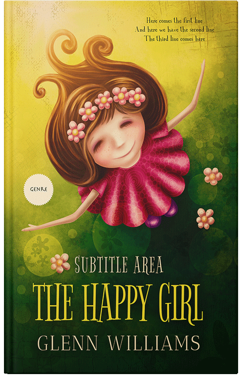 Front view of Premade Fantasy Book Cover - Deep Forest Green