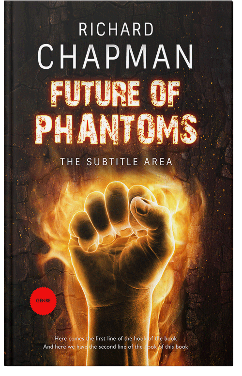 Front view of Premade Apocalyptica Book Cover - Graphite