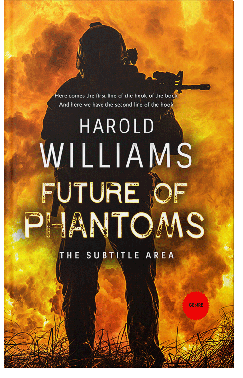 Front view of Premade Apocalyptica Book Cover - Graphite