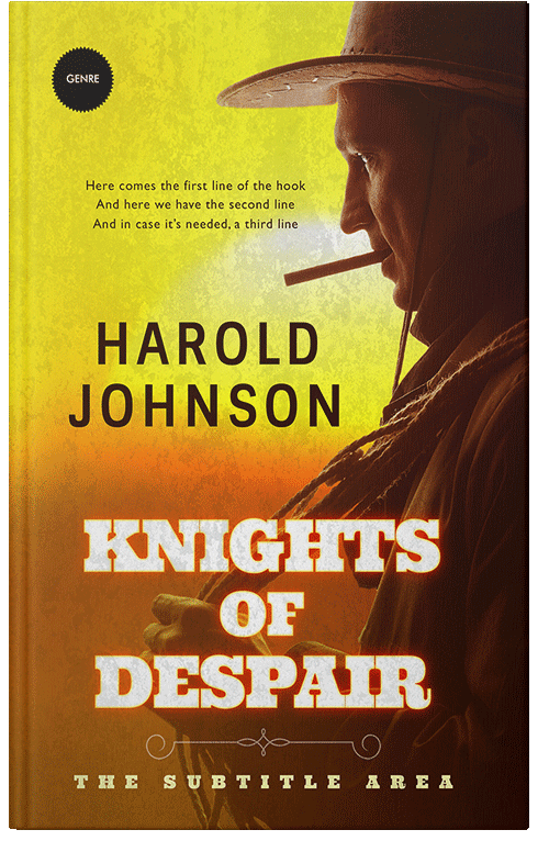 Front view of Premade Western Book Cover - Rebel