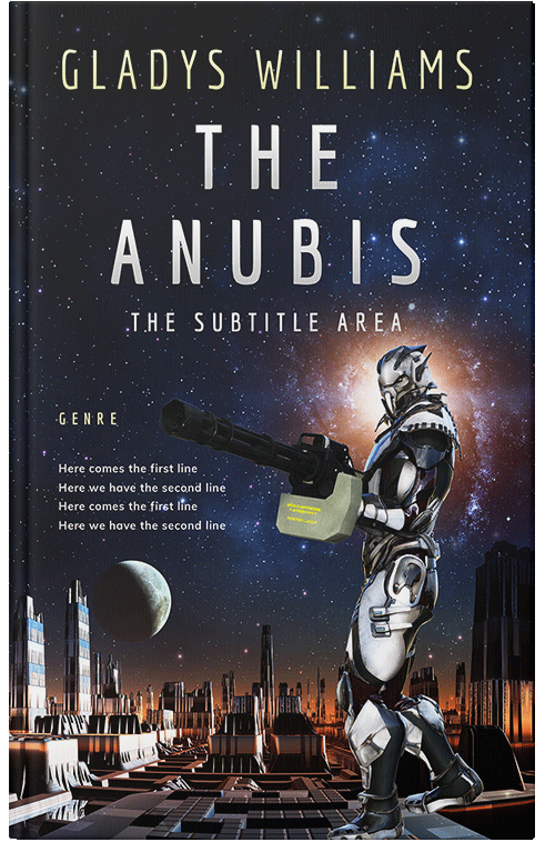 Front view of Premade Science Fiction Book Cover - Steel Gray