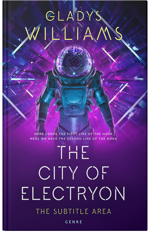 Front view of Premade Science Fiction Book Cover - Persian Indigo