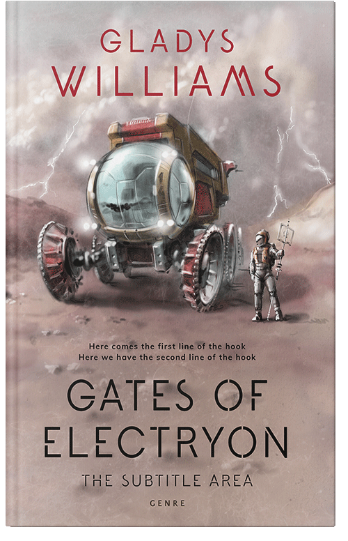 Front view of Premade Science Fiction Book Cover - Silk