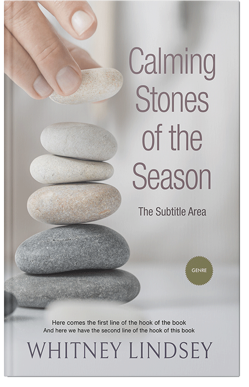 Front view of Premade Health & Mind & Body Book Cover - Cloud