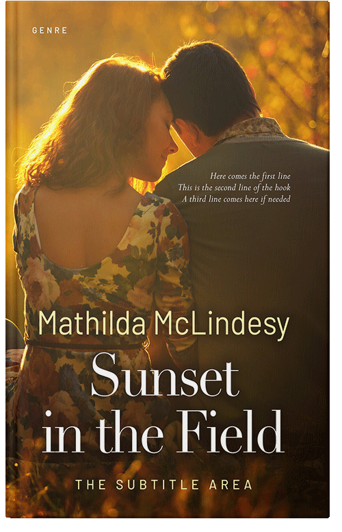 Front view of Premade Romance Book Cover - Deep Oak