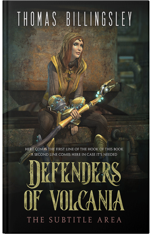 Front view of Premade Fantasy Book Cover - Rangoon Green