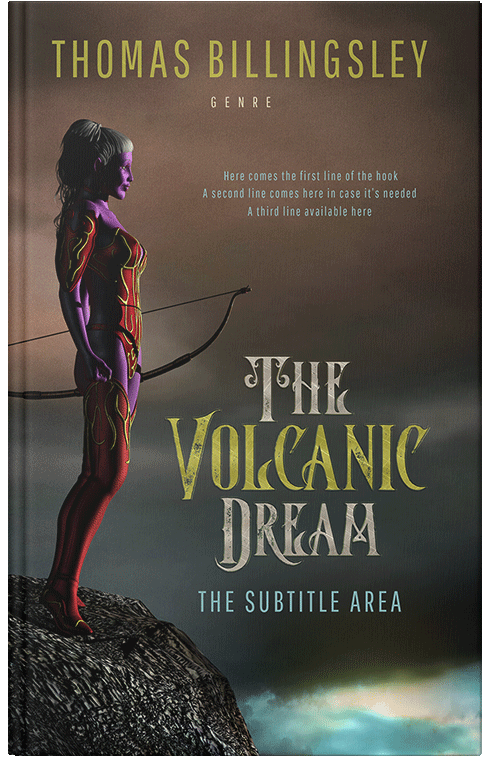 Front view of Premade Fantasy Book Cover - Taupe