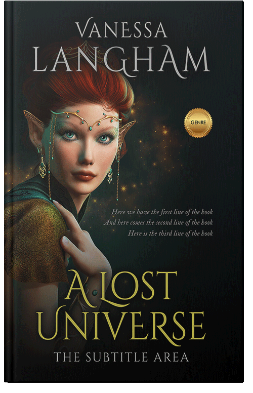 Front view of Premade Fantasy Book Cover - Laser