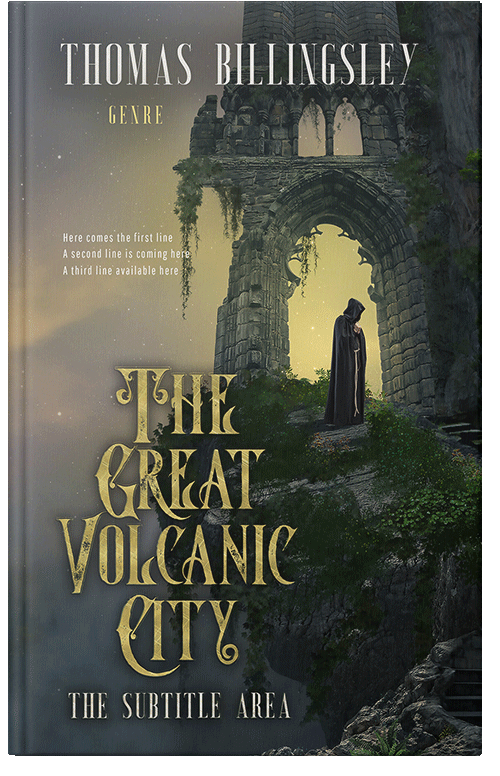 Front view of Premade Fantasy Book Cover - Heavy Metal