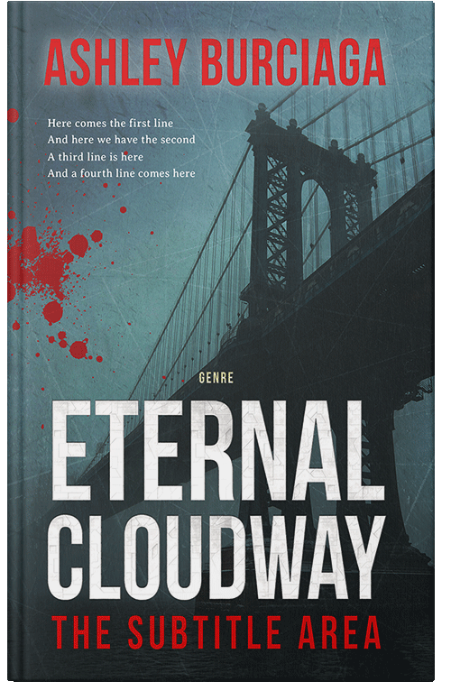 Front view of Premade Mystery & Thriller & Suspense Book Cover - Limed Spruce