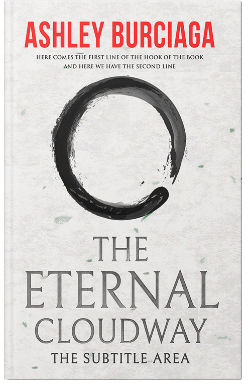 Front view of Premade Abstract Book Cover - Hint Of Red