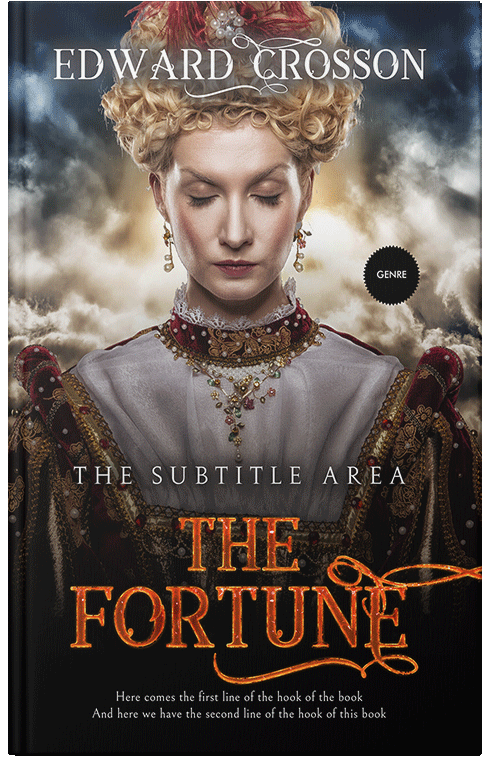 Front view of Premade Historical Book Cover - Cocoa Brown