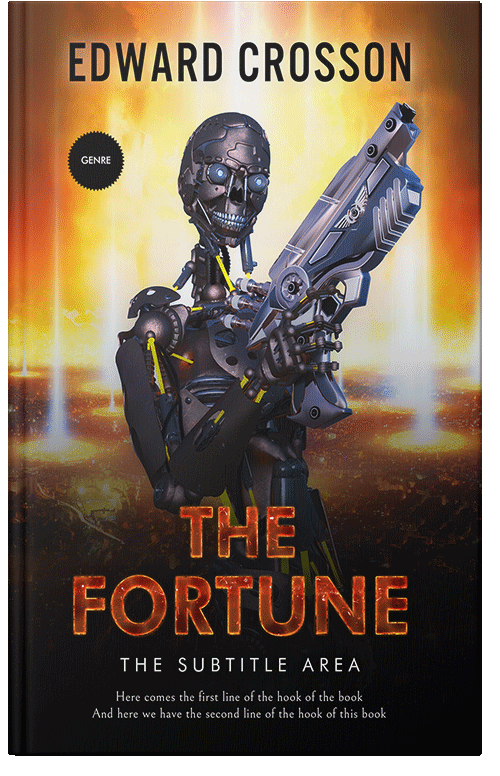 Front view of Premade Apocalyptica Book Cover - Gold Sand