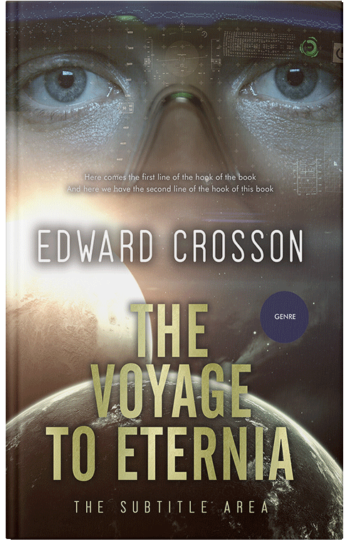 Front view of Premade Science Fiction Book Cover - Taupe