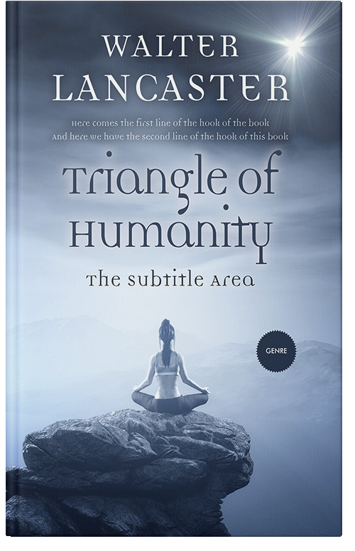 Front view of Premade Health & Mind & Body Book Cover - Periwinkle Gray