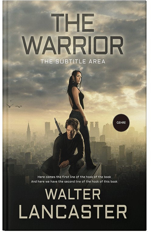 Front view of Premade Action & Adventure Book Cover - Armadillo