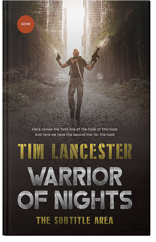 Front view of Premade Apocalyptica Book Cover - Cocoa Brown