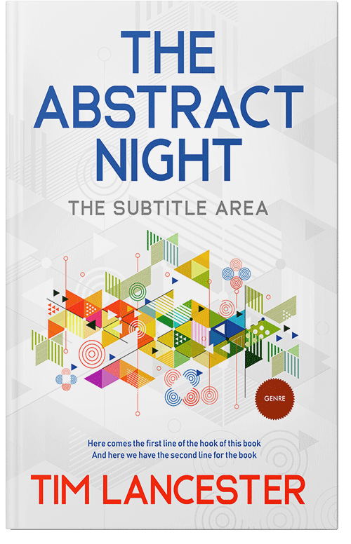 Front view of Premade Abstract Book Cover - Desert Storm