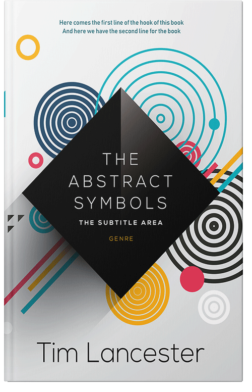 Front view of Premade Abstract Book Cover - Iron