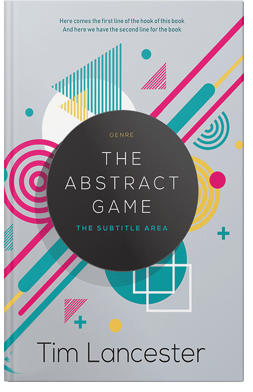 Front view of Premade Abstract Book Cover - Iron