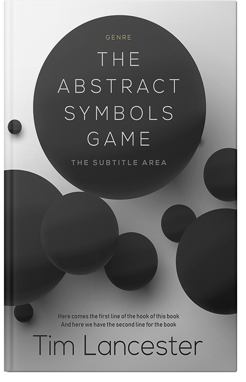 Front view of Premade Abstract Book Cover - Nobel