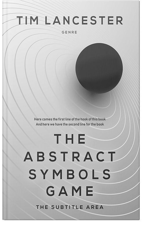 Front view of Premade Abstract Book Cover - Alto