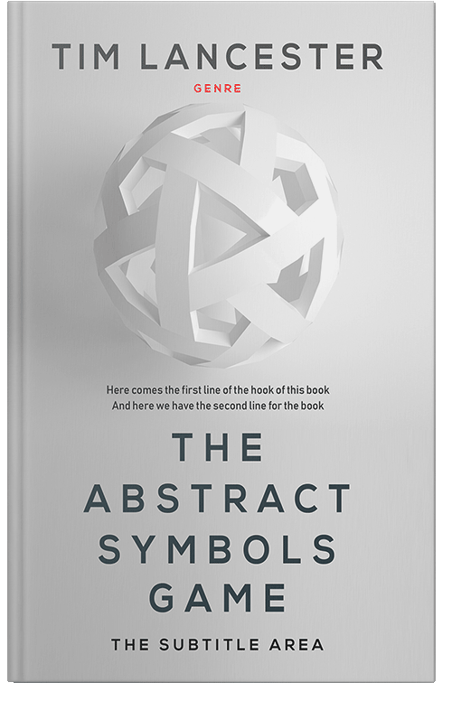 Front view of Premade Abstract Book Cover - Alto