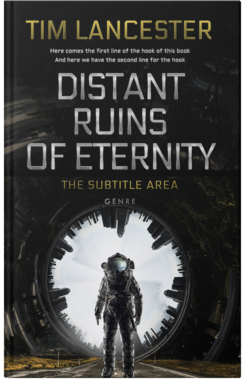 Front view of Premade Science Fiction Book Cover - Quill Gray