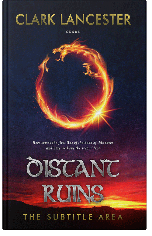 Front view of Premade Fantasy Book Cover - Raw Sienna