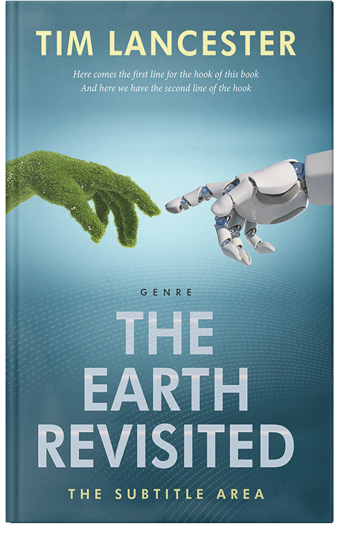 Front view of Premade Environment & Ecology Book Cover - Smalt Blue