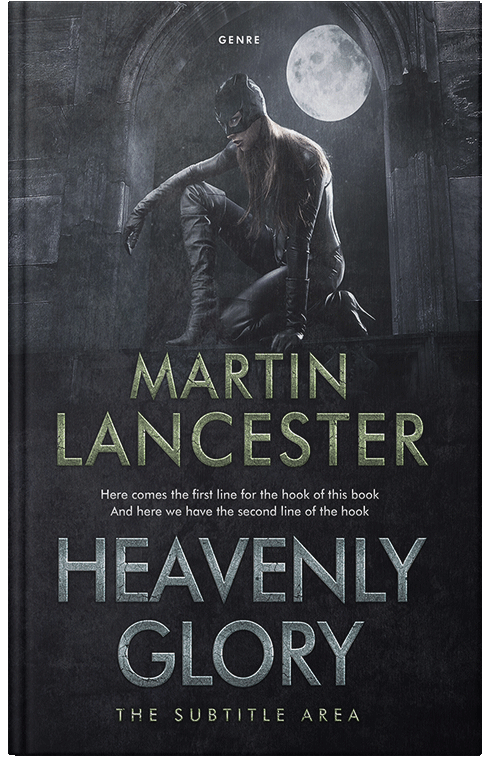 Front view of Premade Action & Adventure Book Cover - Shark