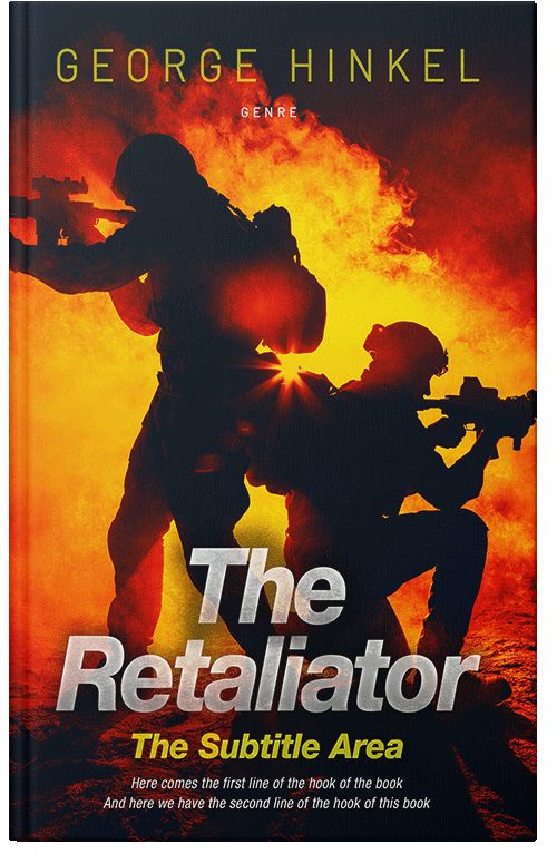 Front view of Premade Action & Adventure Book Cover - Coffee Bean