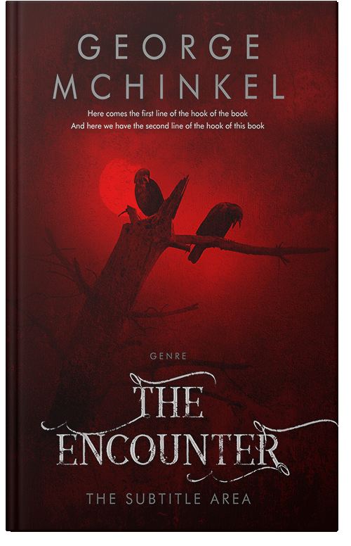 Front view of Premade Horror Book Cover - Burnt Maroon