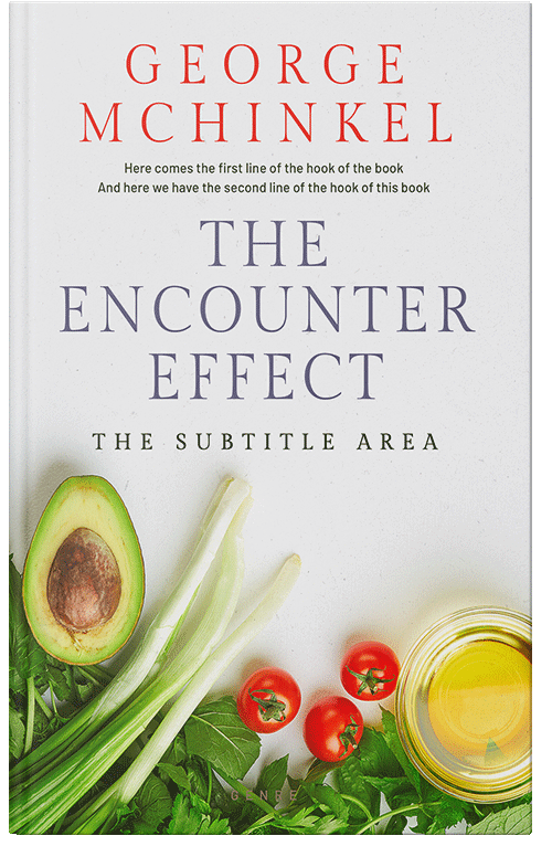 Front view of Premade Cookbooks & Food & Wine Book Cover - Cararra