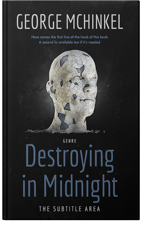 Front view of Premade Mystery & Thriller & Suspense Book Cover - Gray Nickel