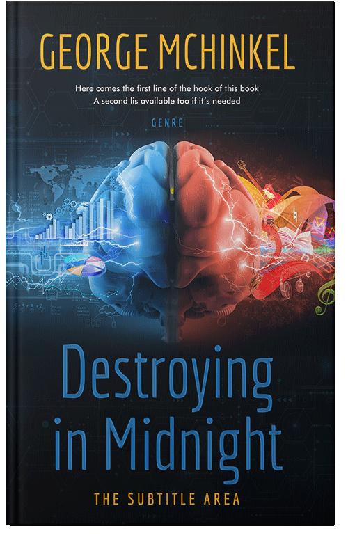 Front view of Premade Abstract Book Cover - Burning Sand