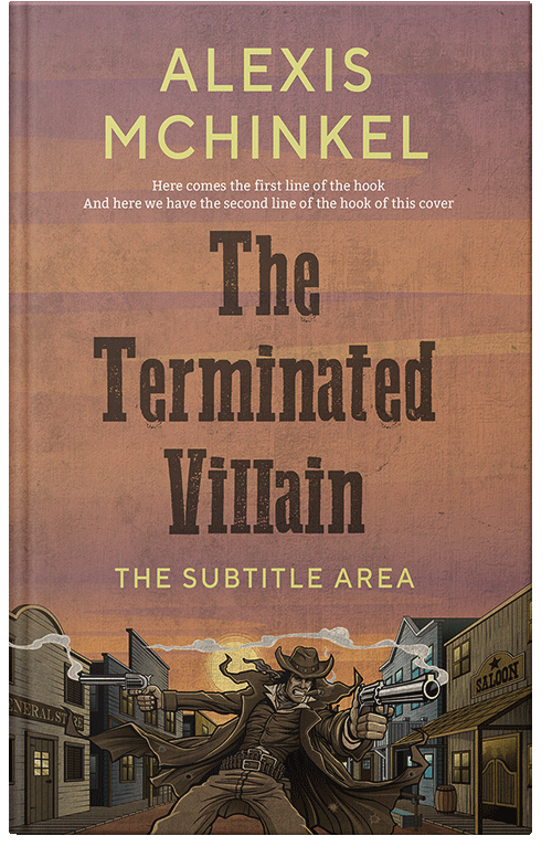 Front view of Premade Action & Adventure Book Cover - Leather