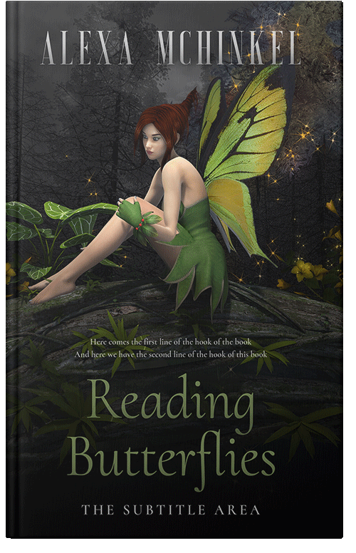 Front view of Premade Fantasy Book Cover - Log Cabin