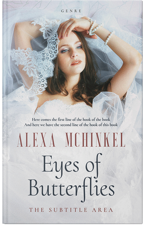 Front view of Premade Romance Book Cover - Quill Gray