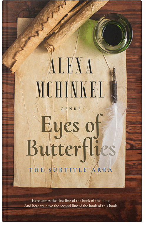 Front view of Premade Poetry Book Cover - Calico