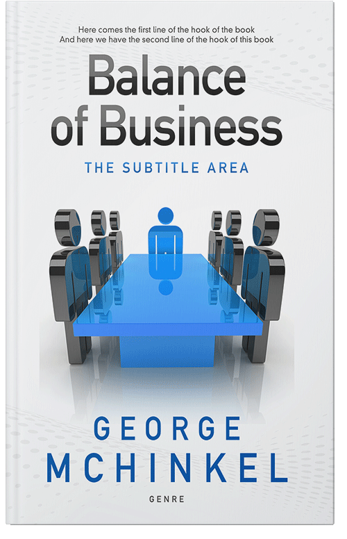 Front view of Premade Business Book Cover - Athens Gray