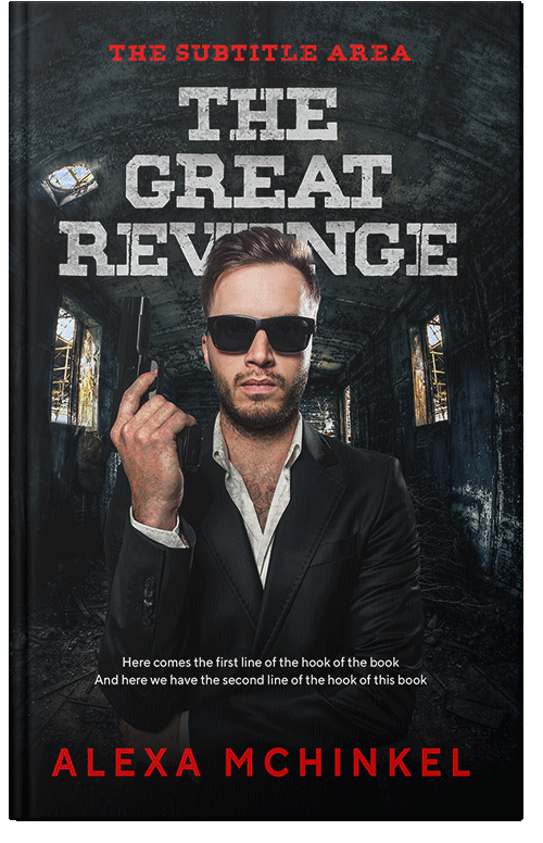 Front view of Premade Action & Adventure Book Cover - Oriental Pink