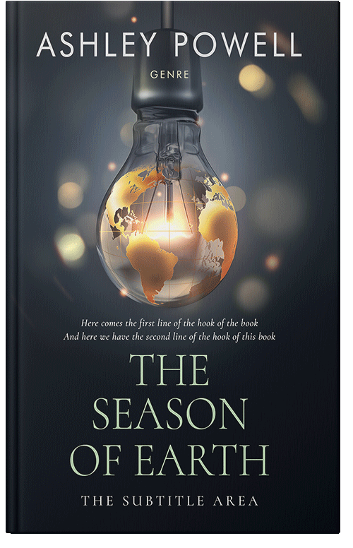 Front view of Premade Abstract Book Cover - Ebony Clay