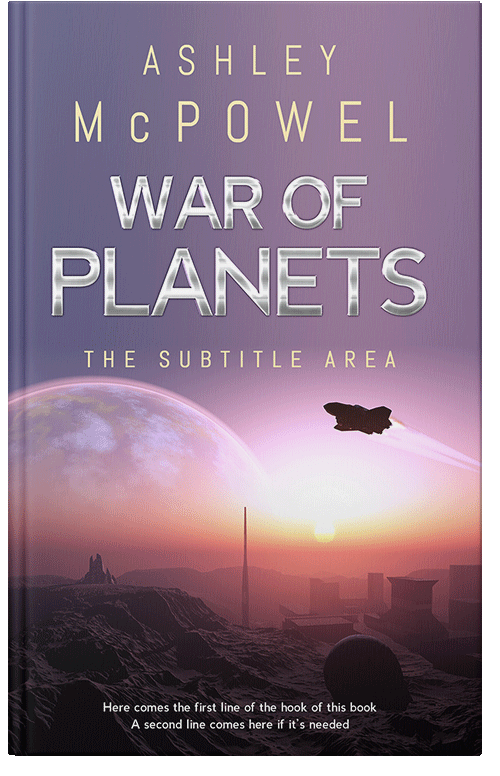 Front view of Premade Science Fiction Book Cover - Mountbatten Pink
