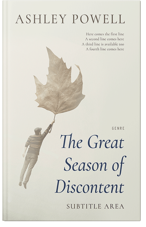 Front view of Premade Poetry Book Cover - Spring Wood