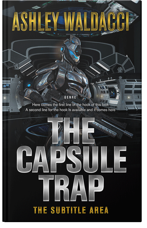 Front view of Premade Science Fiction Book Cover - Heathered Gray